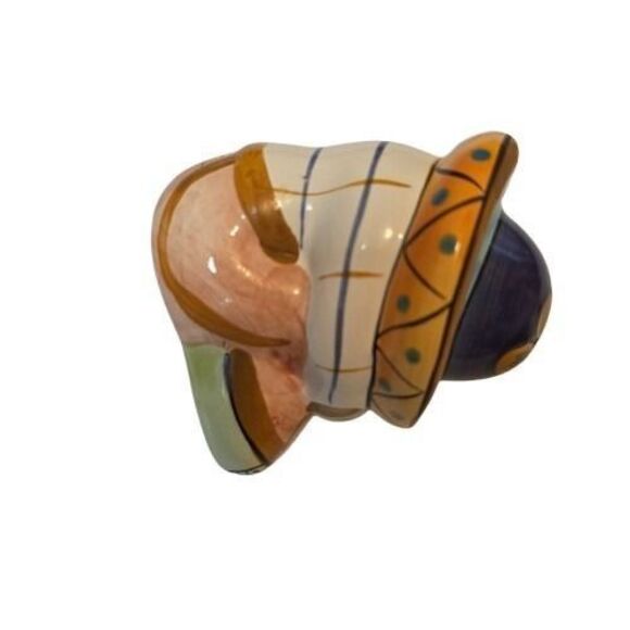 Talavera Style Mexican Salt & Pepper Shakers Sombrero Pair Hand Painted Ceramic - Picture 9 of 11